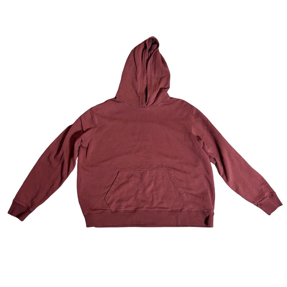 Pact Organic Cotton Essential Hoodie XL Burgundy Maroon Fleece Sweatshirt